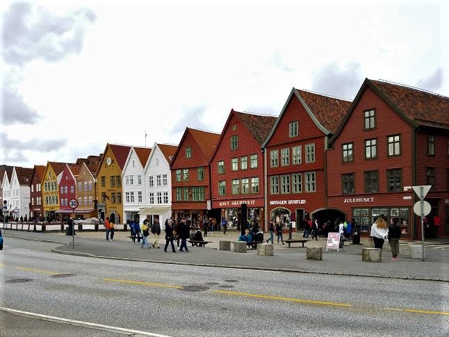 iconic Bryggen Hanseatic Wharf in Bergen