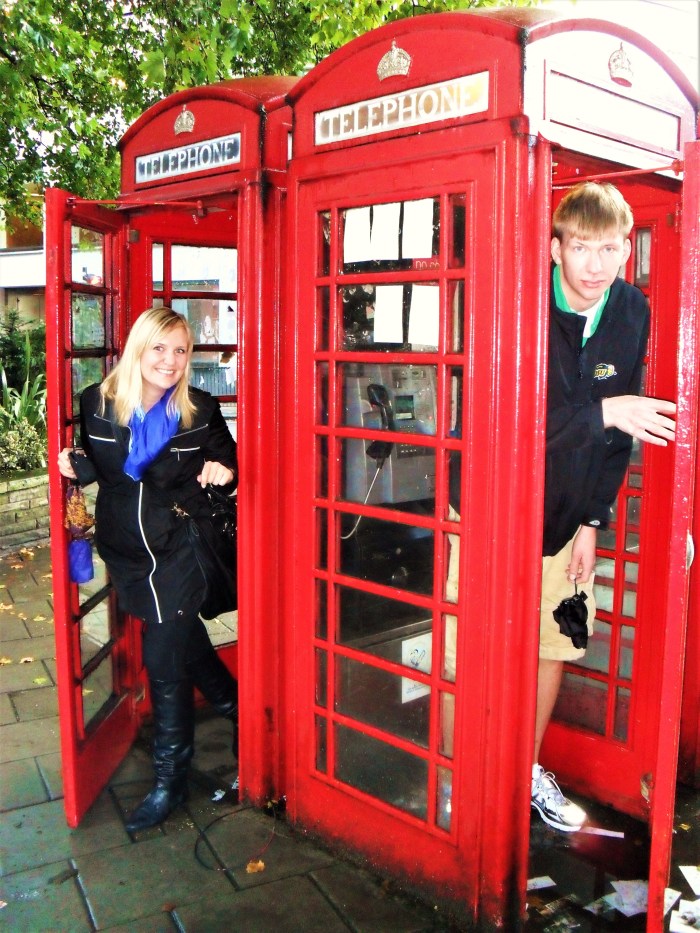 The iconic red phone booths!