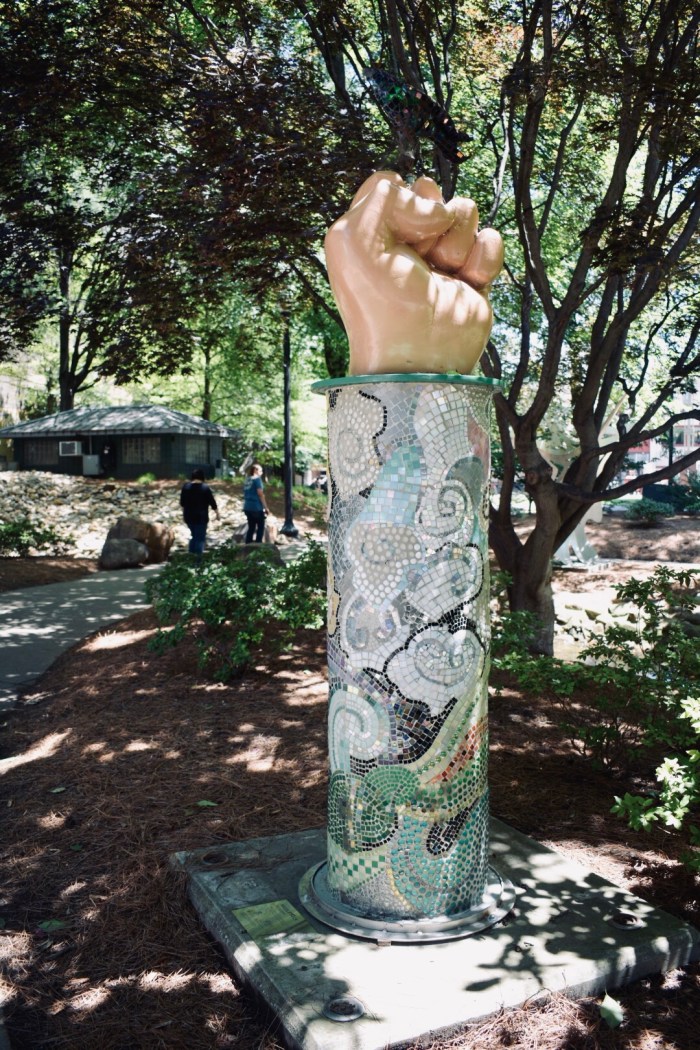 Sculpture in Charles Krutch Park
